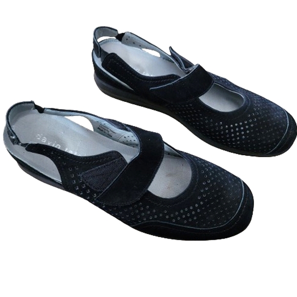 David Tate Clever Black Comfort Slingback Shoes Size 8 1/2 - Picture 2 of 10